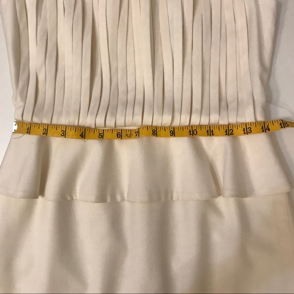 Beautiful Ted Baker Cream Peplum Dress - Picture 6 of 8